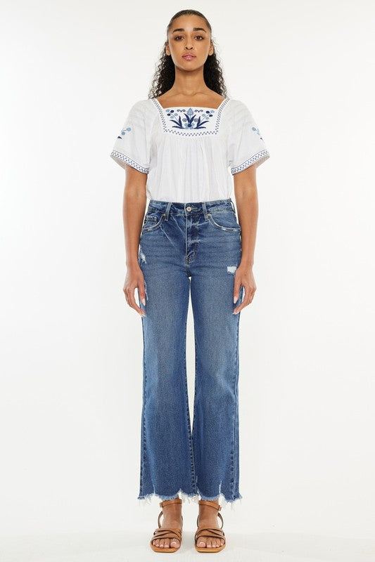 Jemma High Rise Slim Wide Leg Jeans