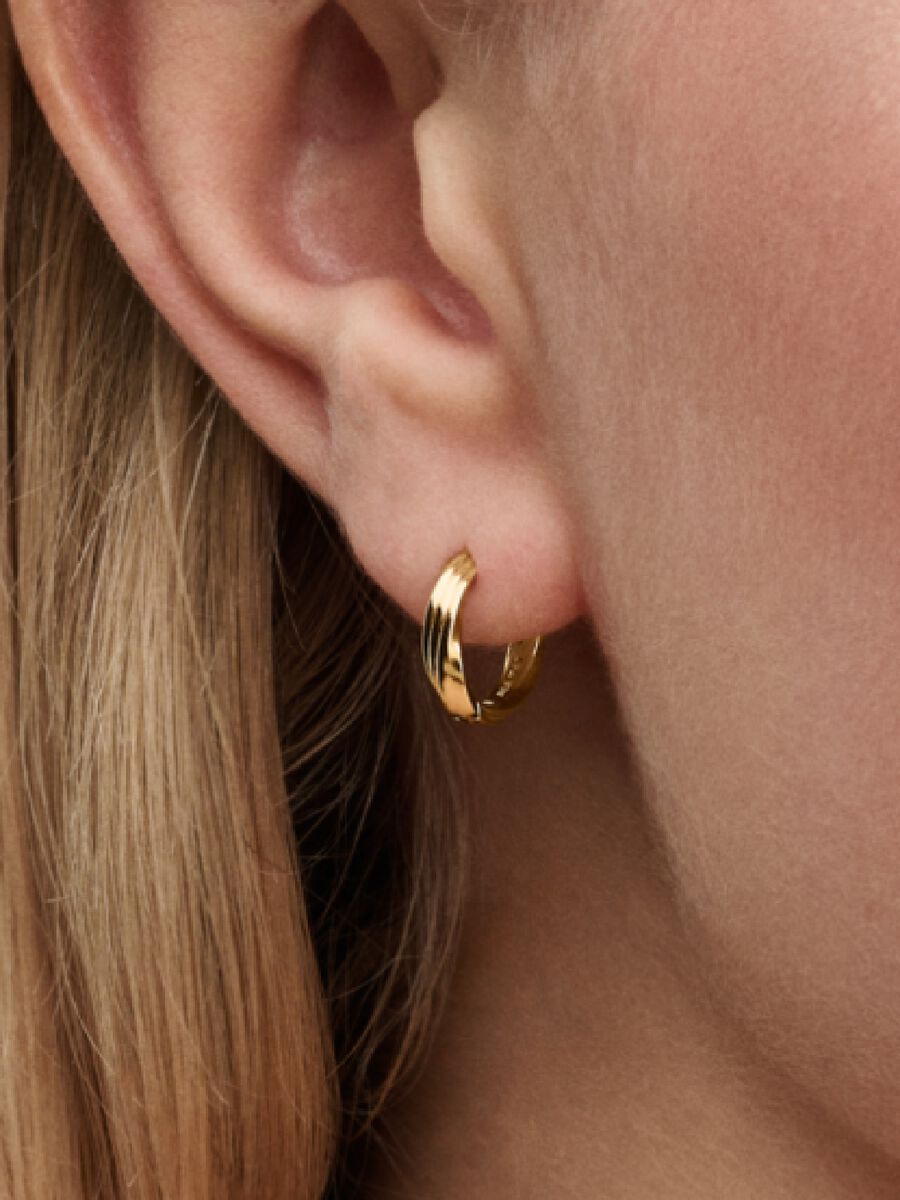 Twisted Huggie Earrings 14k gold plating