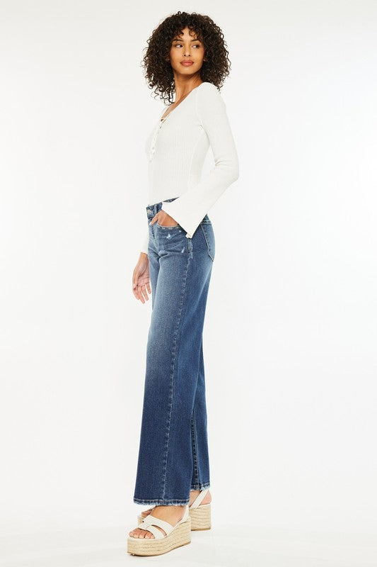 Gemma Mid Rise Wide Leg Jean