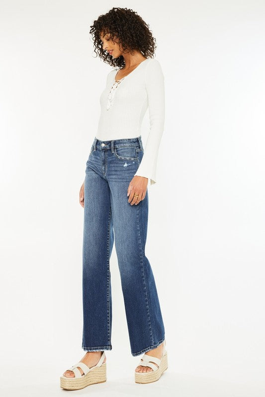 Gemma Mid Rise Wide Leg Jean