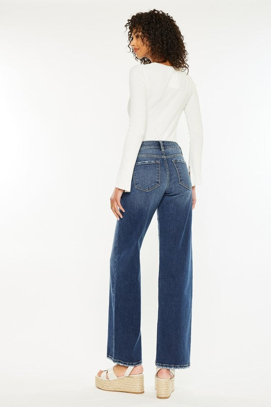 Gemma Mid Rise Wide Leg Jean