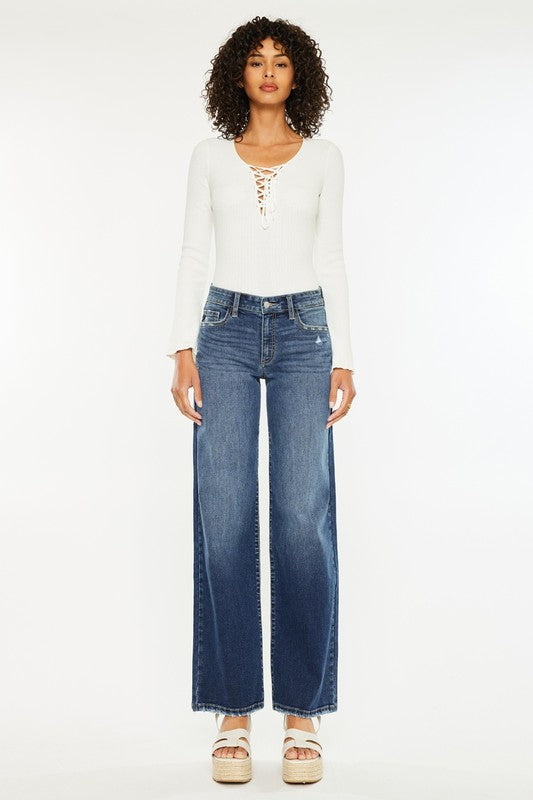 Gemma Mid Rise Wide Leg Jean