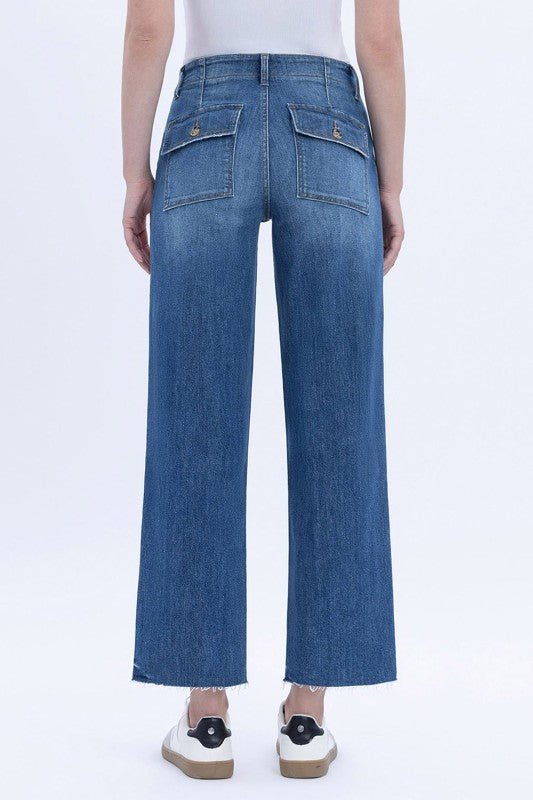 Super B Crop Utility Pocket Straight Jeans