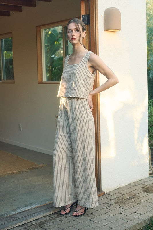 Pinstripe Sleeveless Tank