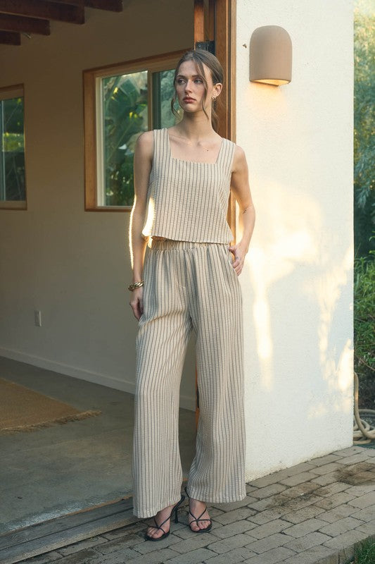Pinstripe Sleeveless Tank