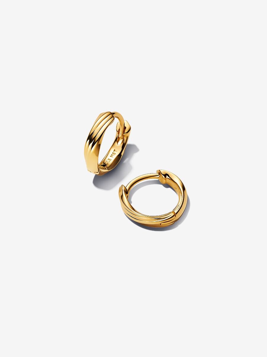 Twisted Huggie Earrings 14k gold plating