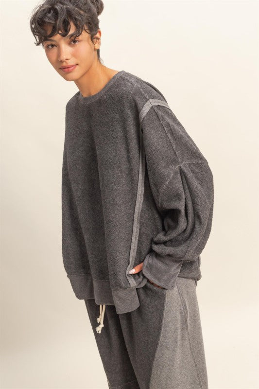Oversized Casual Crewneck Sweatshirt