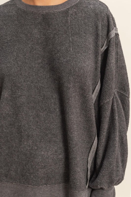 Oversized Casual Crewneck Sweatshirt