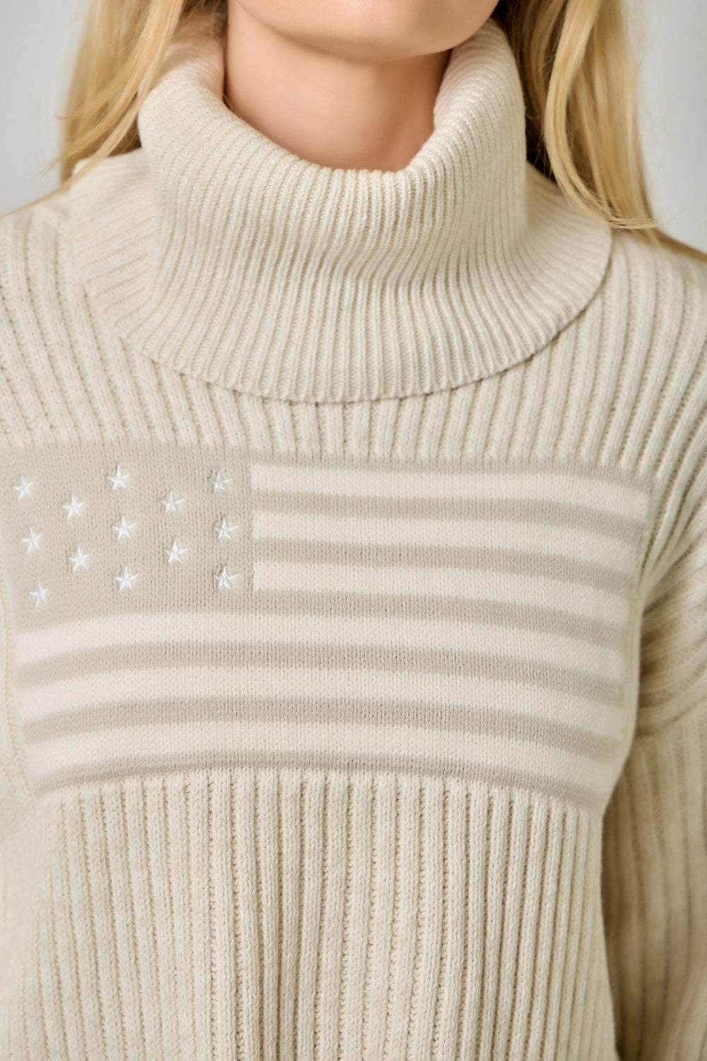 The Americana Charm Turtleneck Sweater