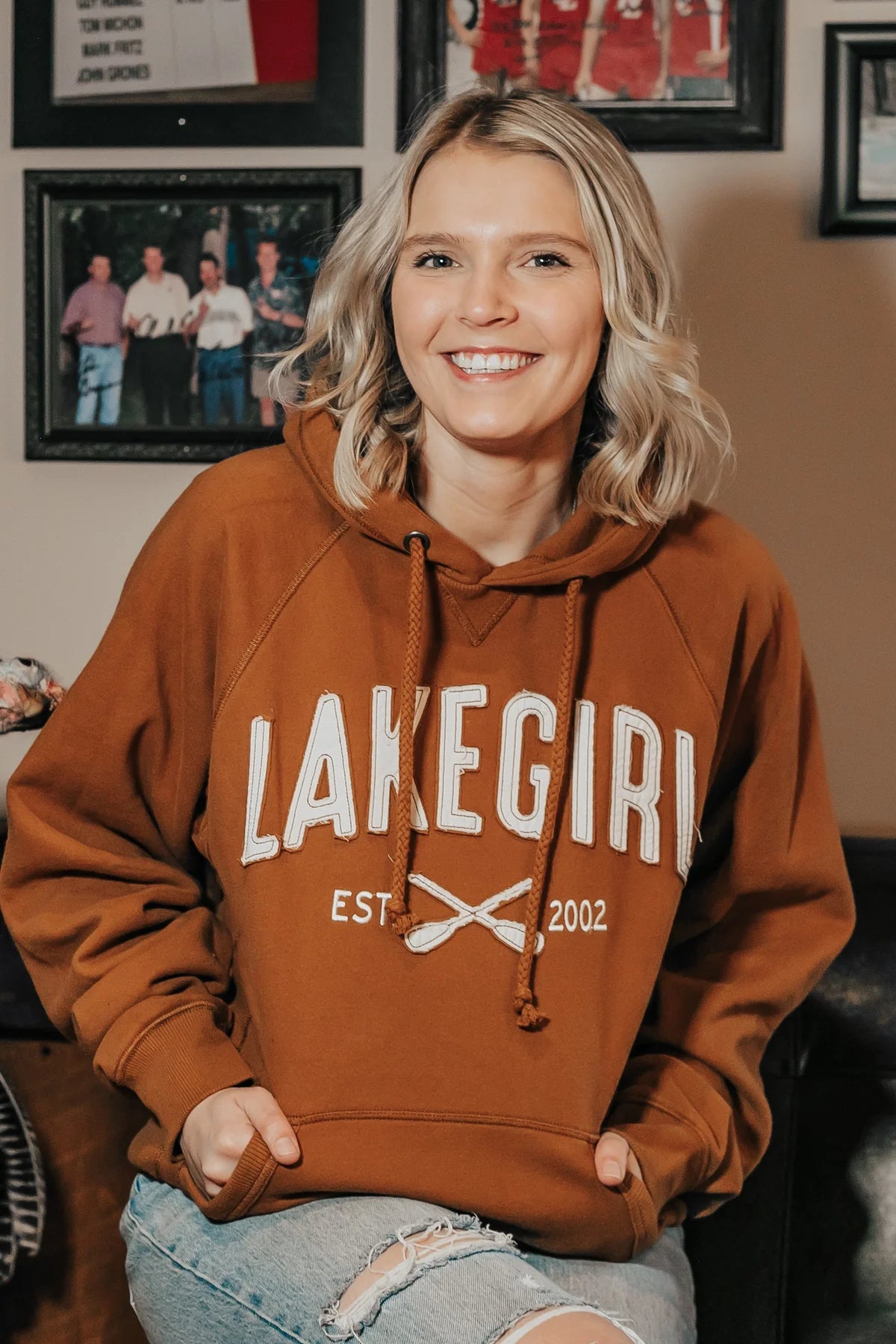 Lakegirl Sanded Fleece Hooded Sweatshirt