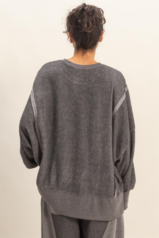 Oversized Casual Crewneck Sweatshirt