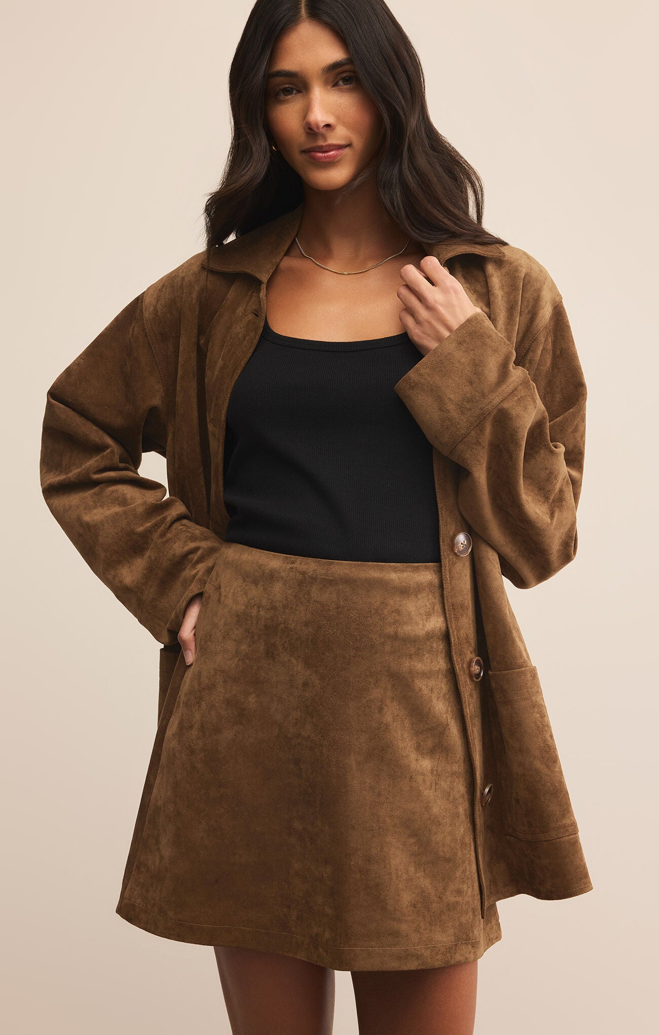 Ciera Suede Mini Skirt