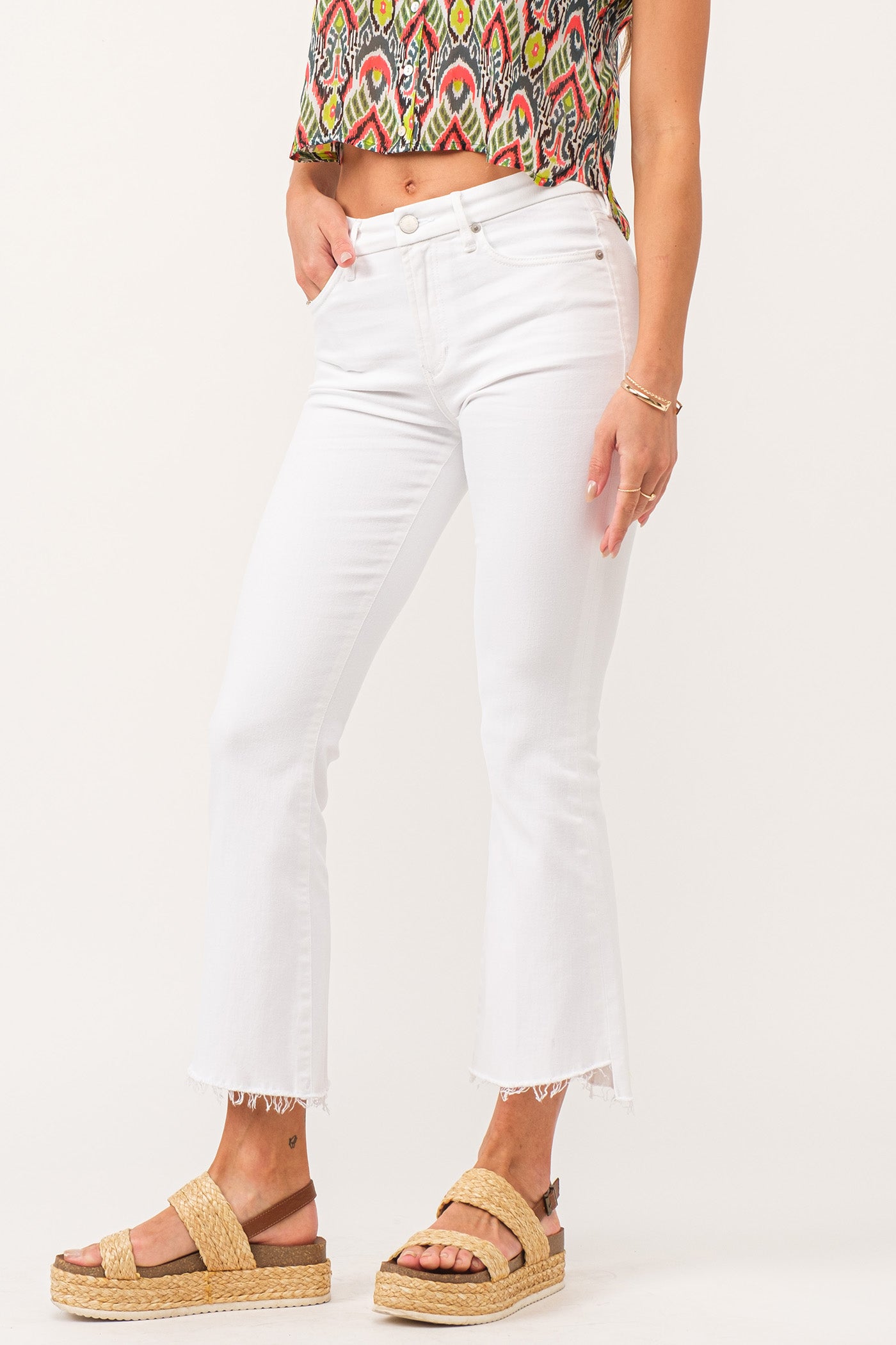Jeanne High Rise Cropped Flare Jeans