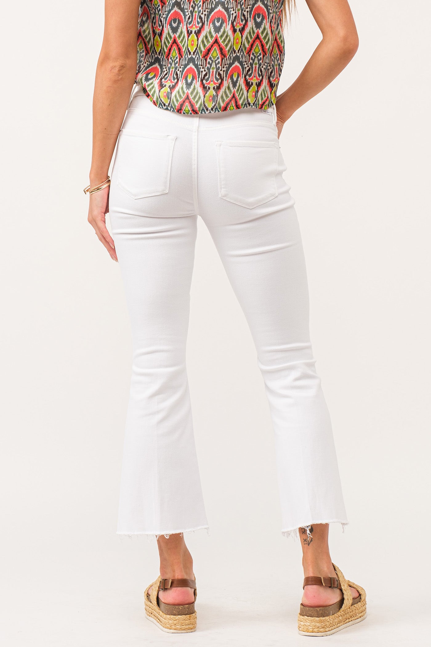 Jeanne High Rise Cropped Flare Jeans