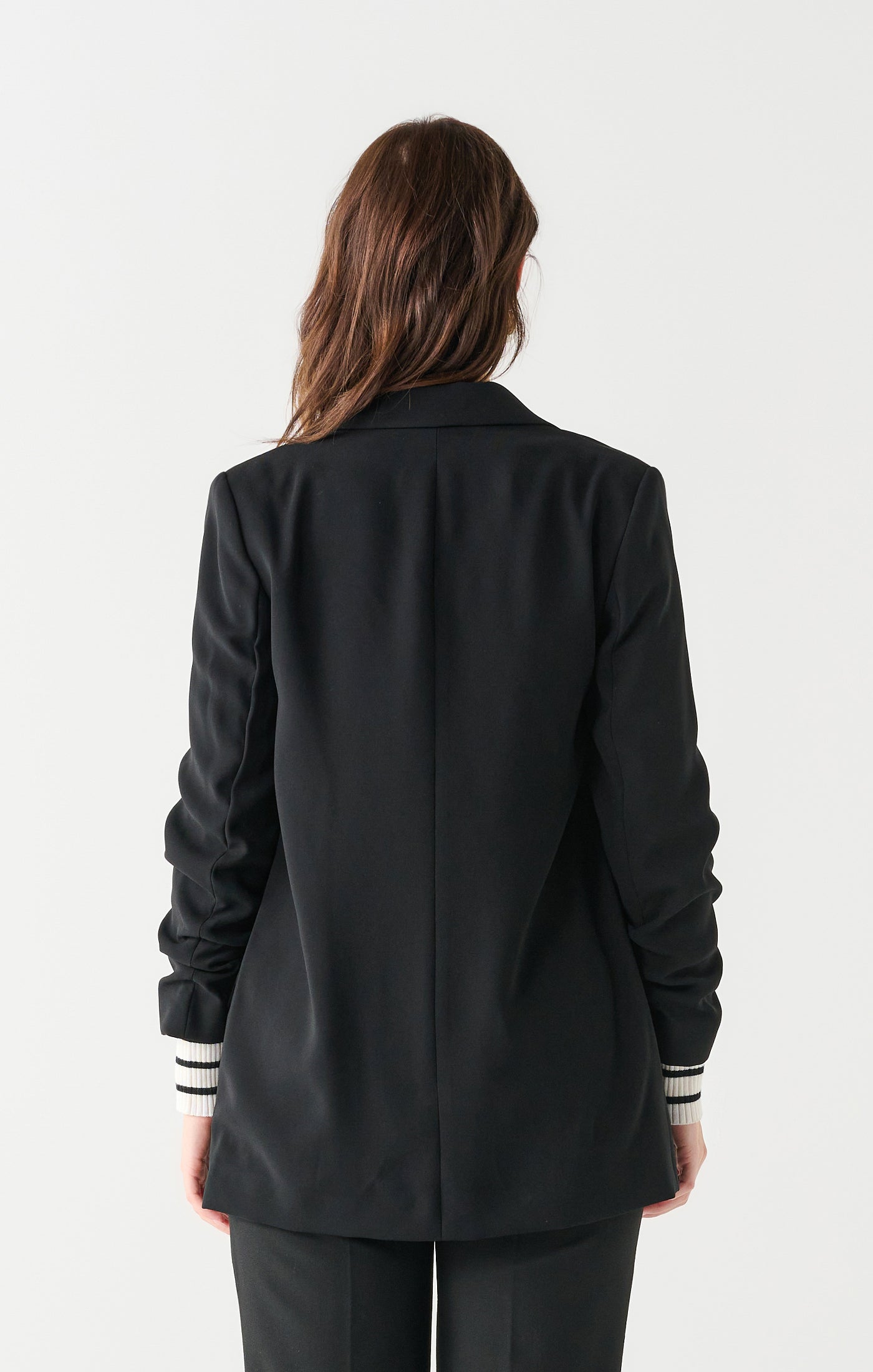 Ruched Sleeve Blazer