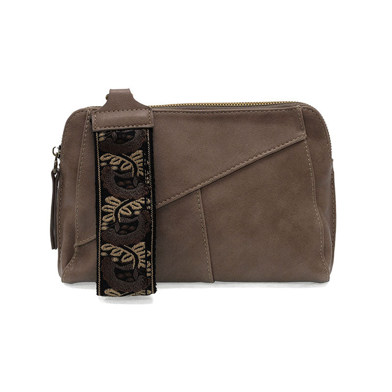 crossbody handbag with guitar strap wristlet