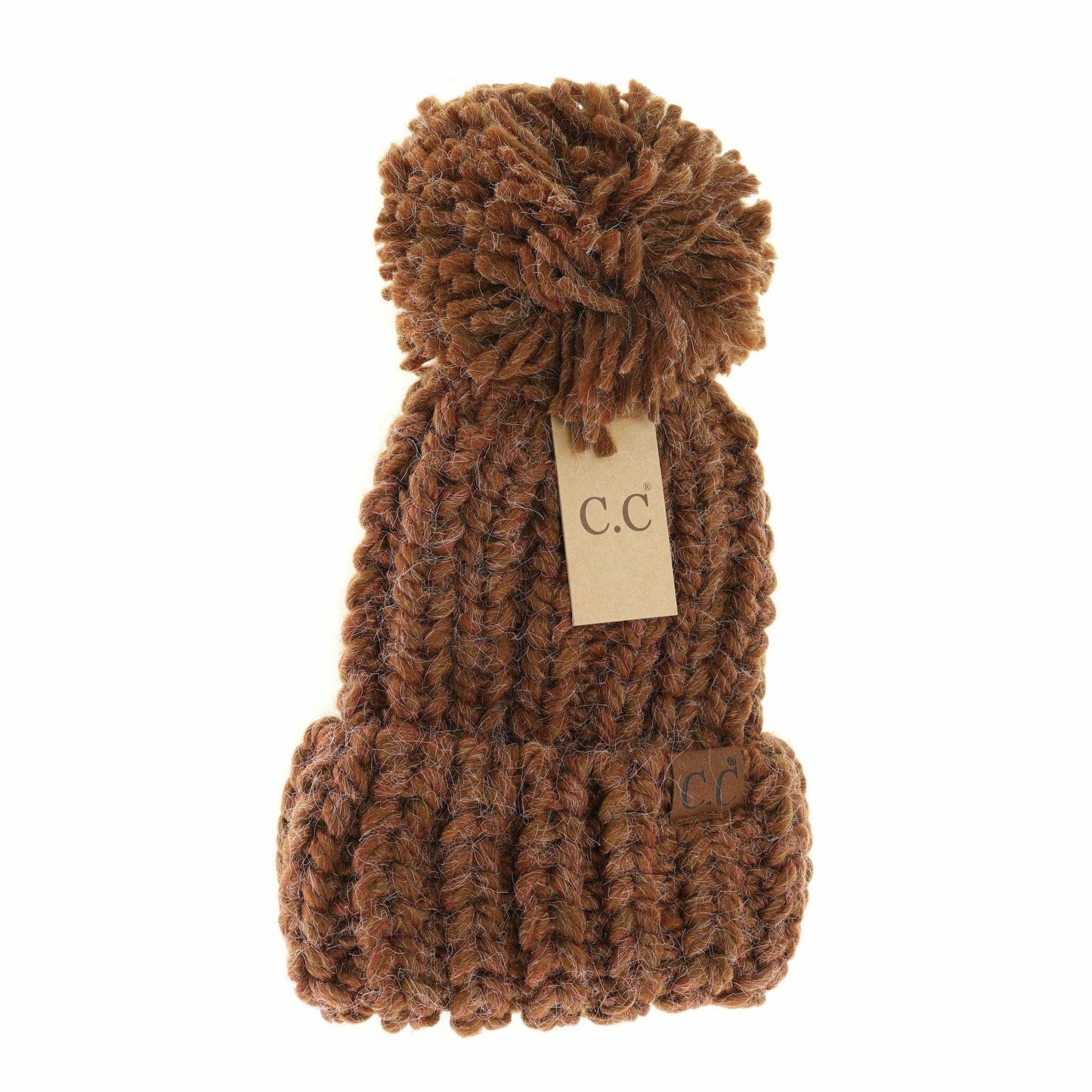 Chunky Knit Yarn Pom C.C Beanie HAT2085