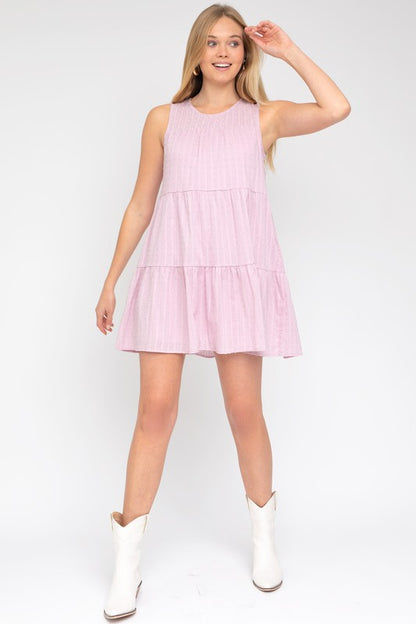 Sleeveless Tiered Mini Dress