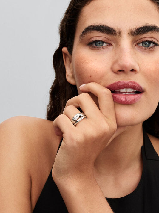 Twisted Double Ring Sterling silver