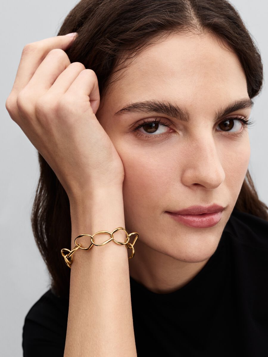Organically Shaped Link Bracelet