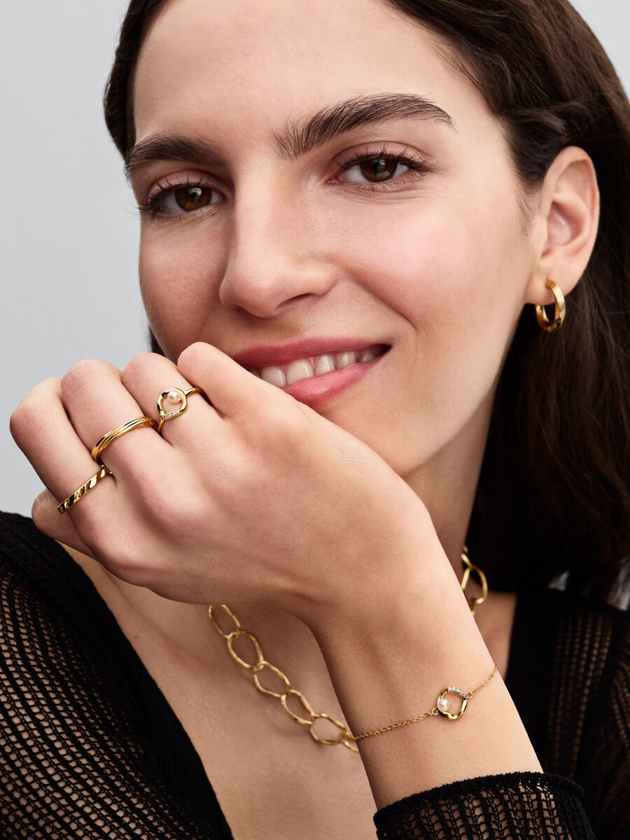 Cubic zirconia  Flawless and full of flashes of color, loved for its multi-faceted sparkle