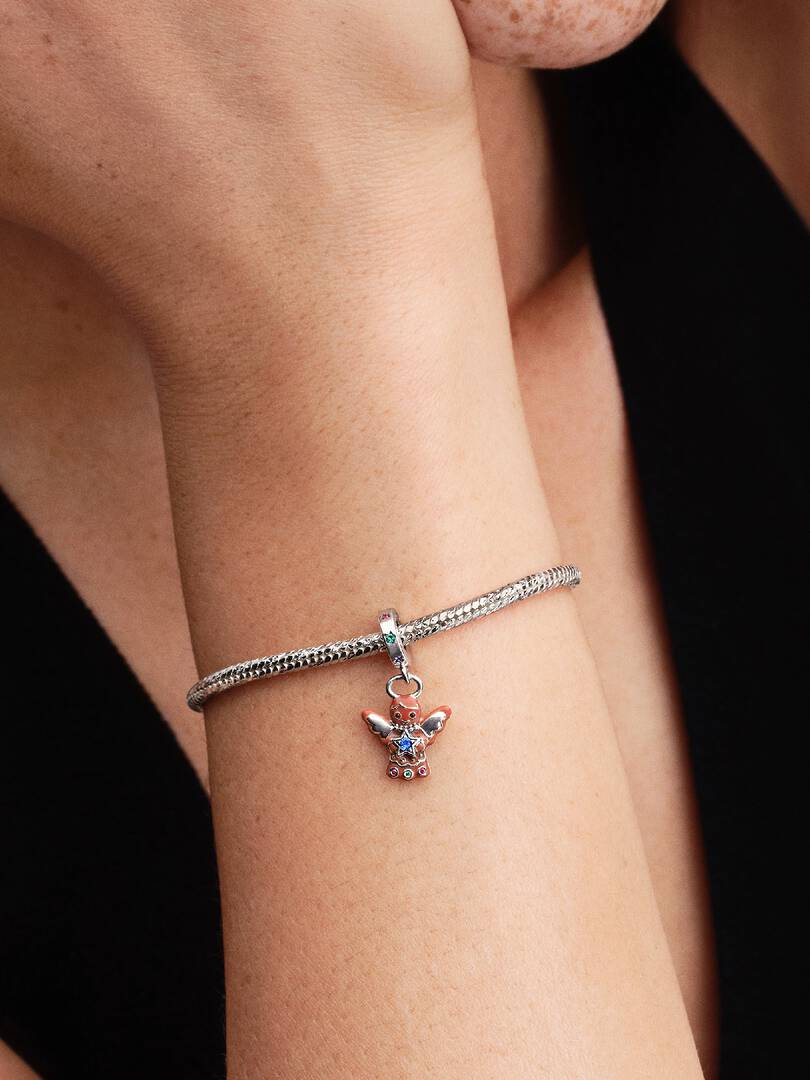 Gingerbread Angel Dangle Charm Sterling silver