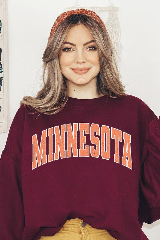 Minnesota State Oversized Graphic Sweatshirts