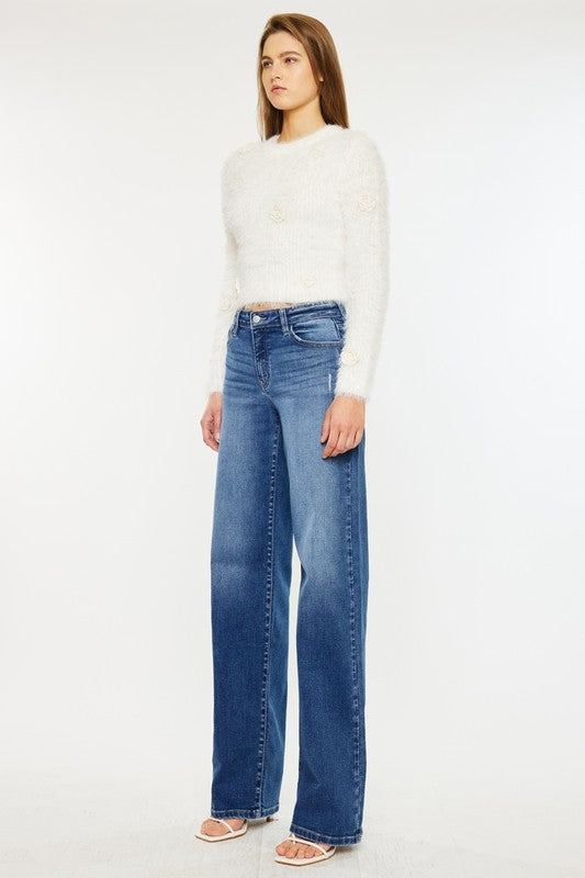 High Rise Wide Leg Jean