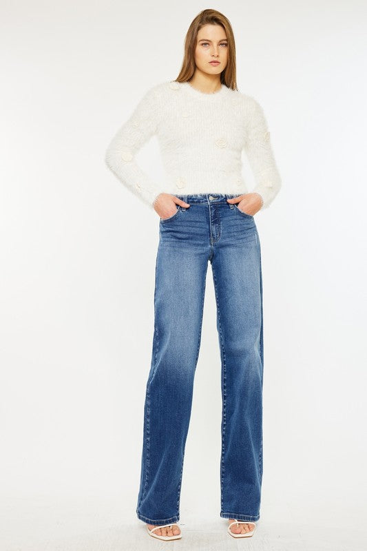 High Rise Wide Leg Jean