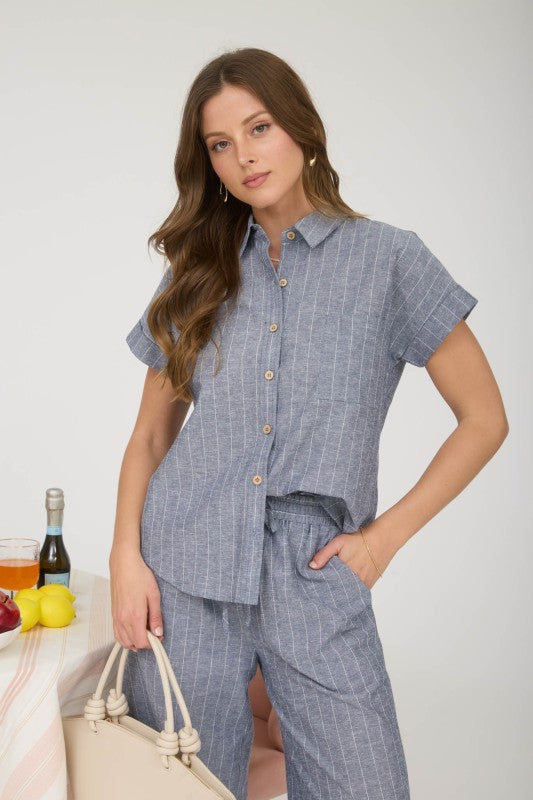 The Coastal Stripe Button Down Shirt