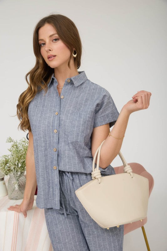 The Coastal Stripe Button Down Shirt