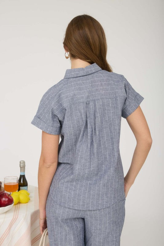 The Coastal Stripe Button Down Shirt