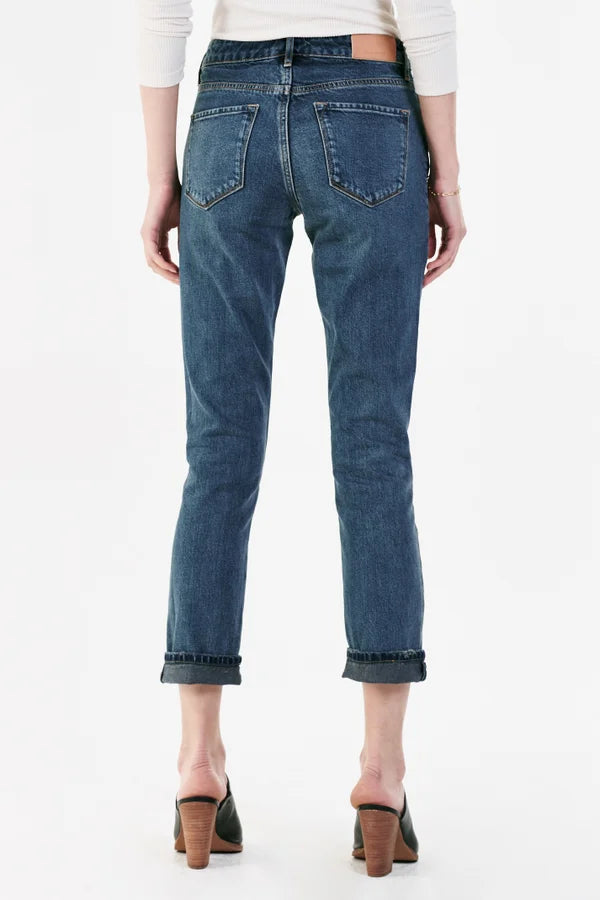 Blaire High Rise Cuffed Slim Straight Jeans Embrace