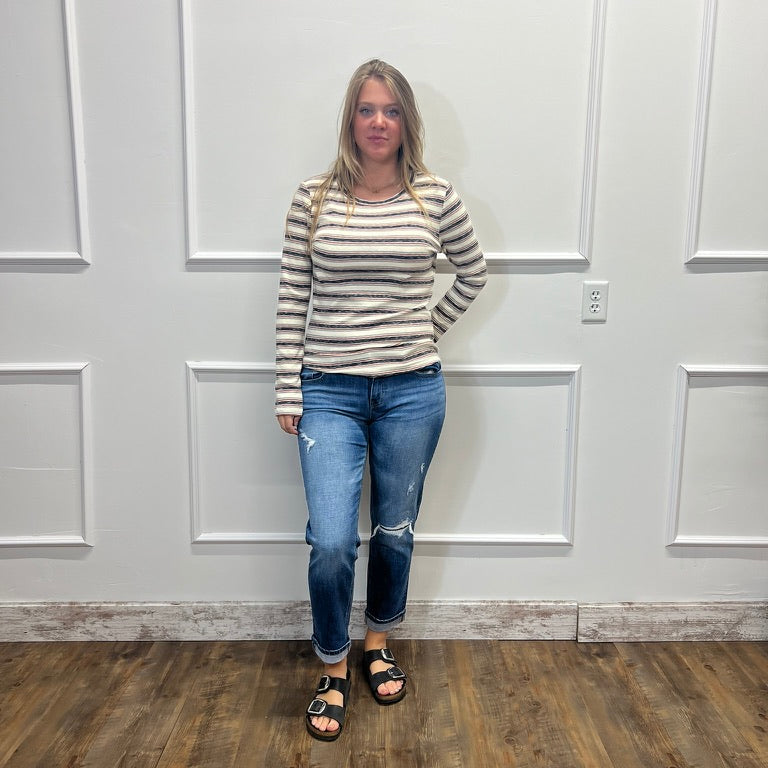 The Camden Stripe Hacci Top