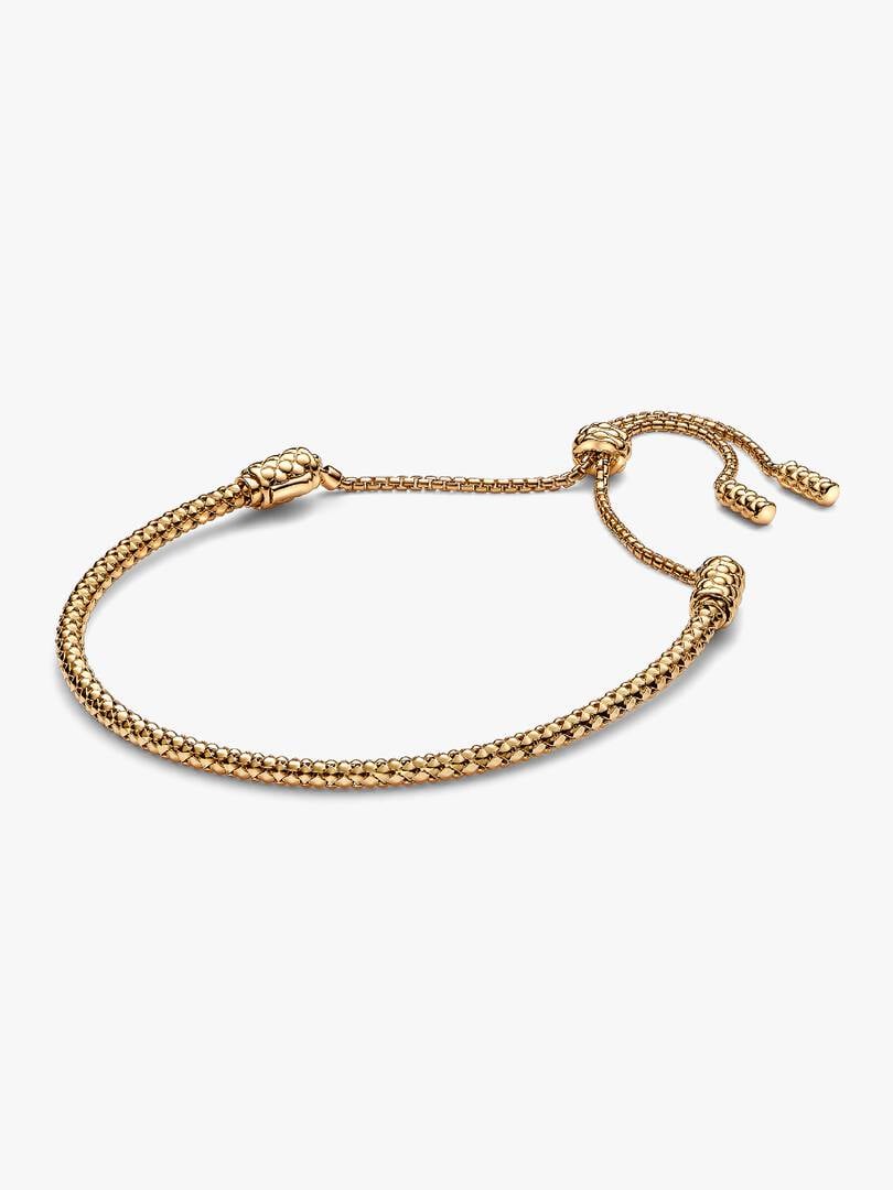 Studded Chain Slider Bracelet 14k gold plating