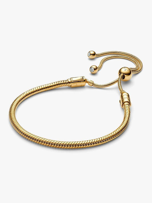 Snake Chain Slider Bracelet 14k gold plating