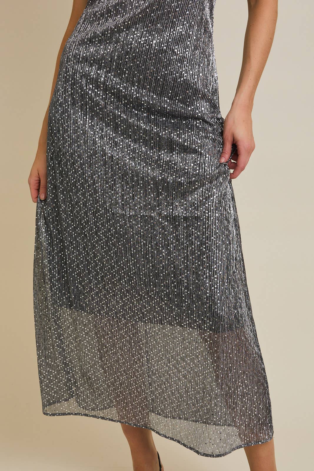 Shining Star Metallic Maxi Dress