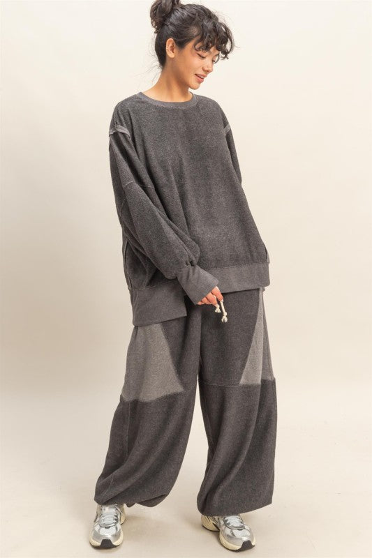 Oversized Casual Crewneck Sweatshirt