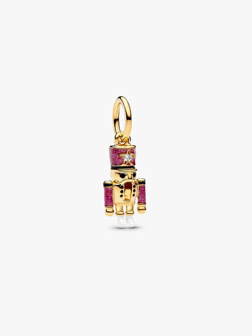 Moveable Nutcracker Dangle Charm 14k gold plating