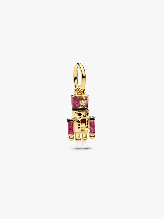 Moveable Nutcracker Dangle Charm 14k gold plating