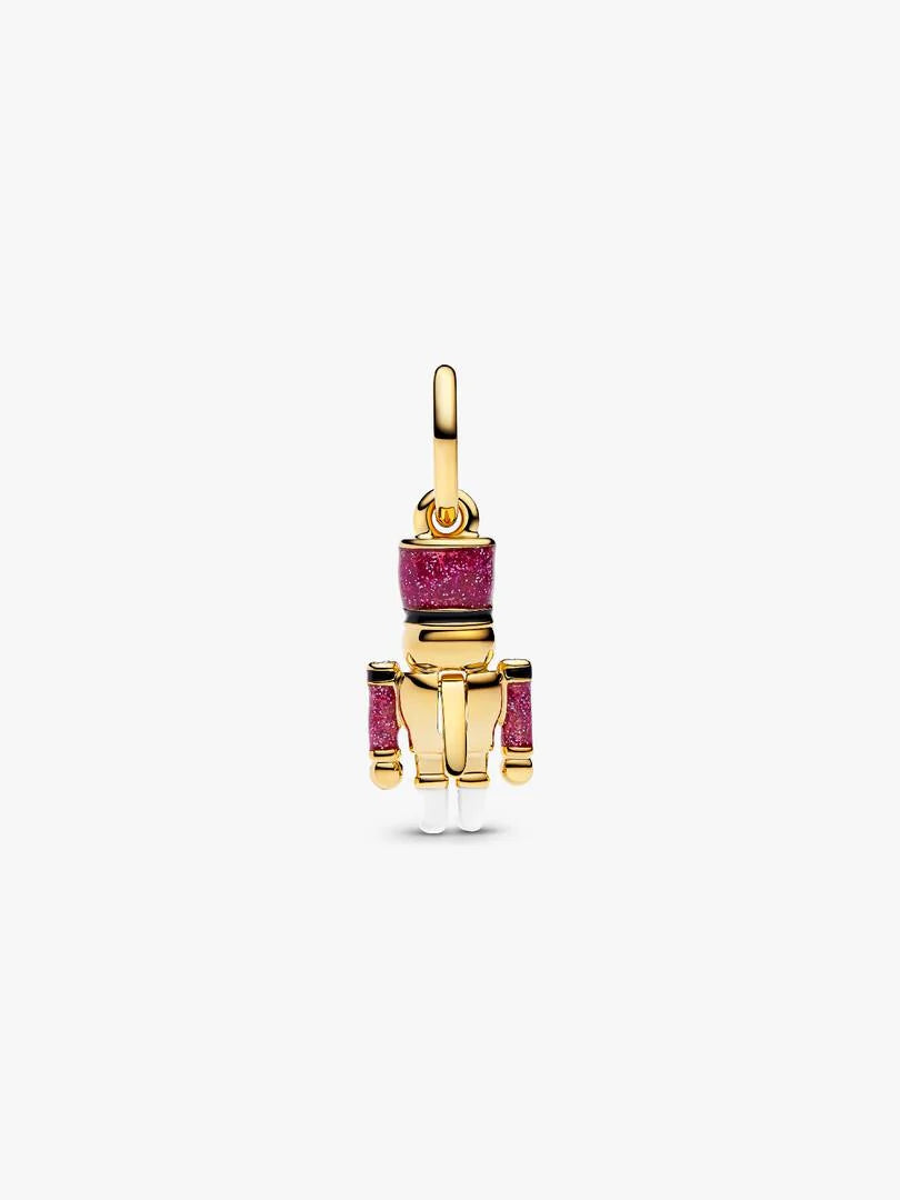 Moveable Nutcracker Dangle Charm 14k gold plating