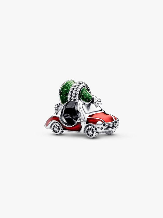 Festive Car & Christmas Tree Charm Sterling silver
