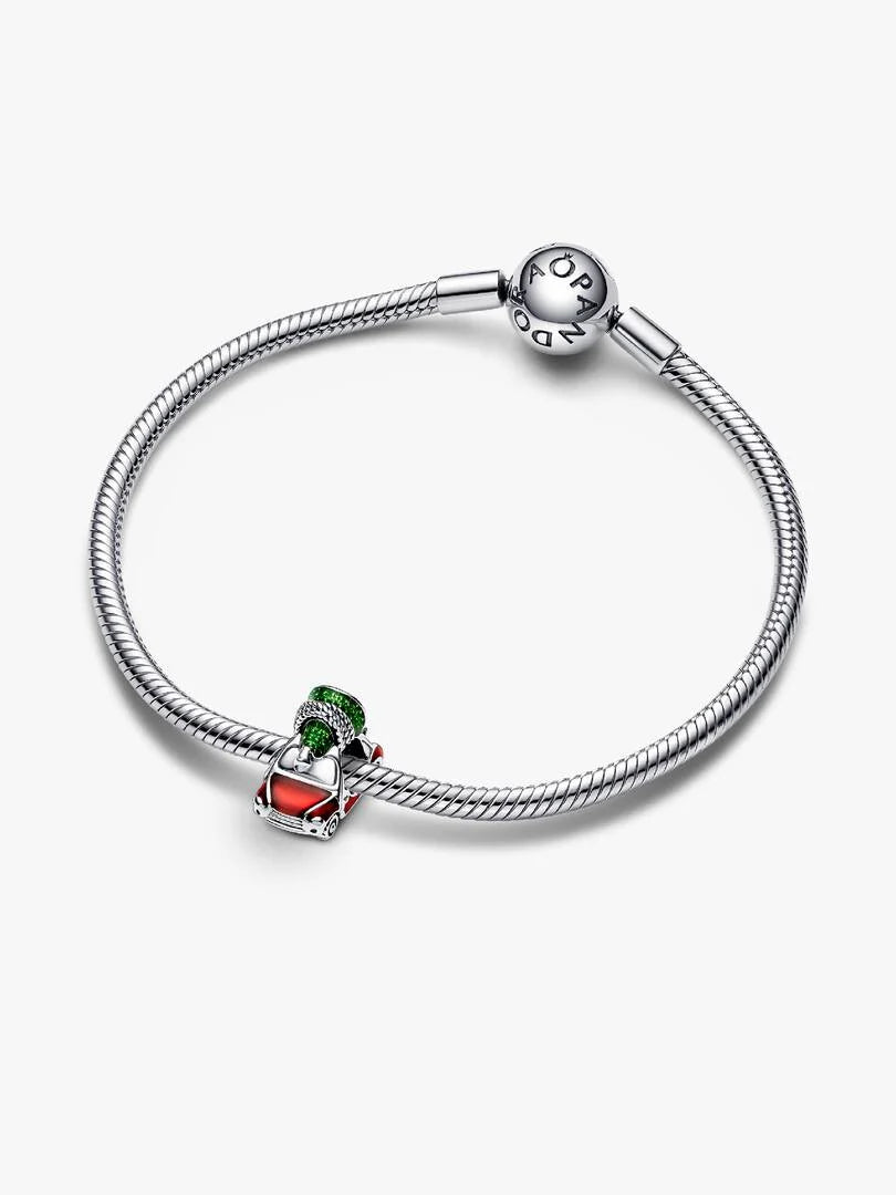 Festive Car & Christmas Tree Charm Sterling silver