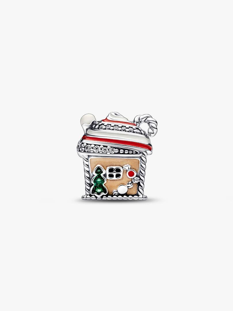 Festive Gingerbread House Charm Sterling silver