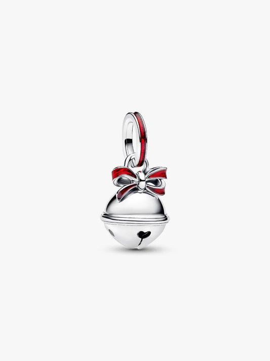 Holiday Bell Dangle Charm Sterling silver