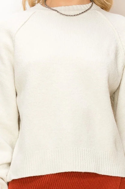 Little Secret Raglan-Sleeve Sweater