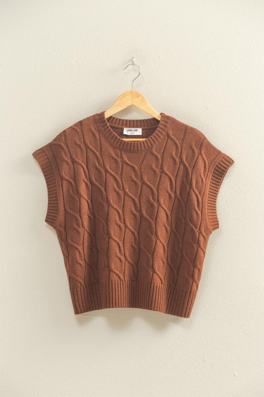 Cable Charm Sweater Vest