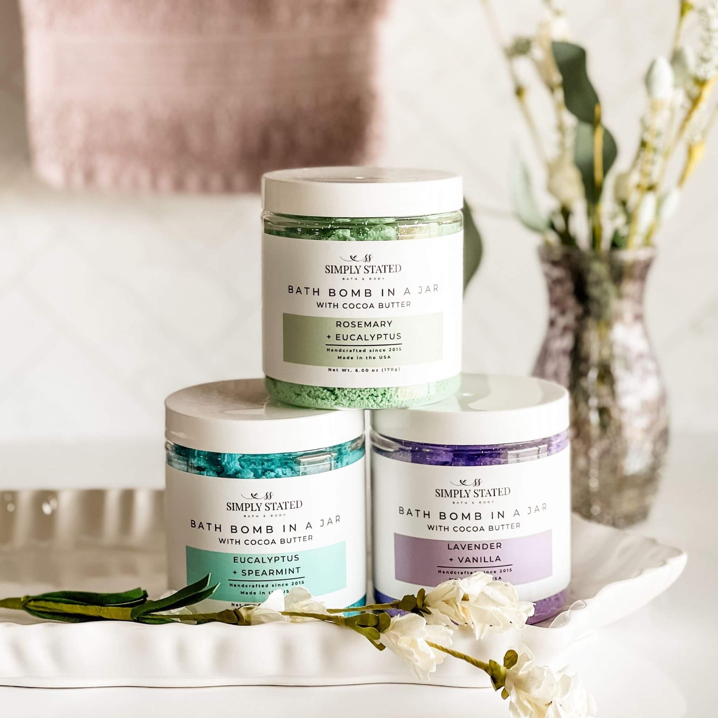 Rosemary + Eucalyptus Bath Bomb Powder