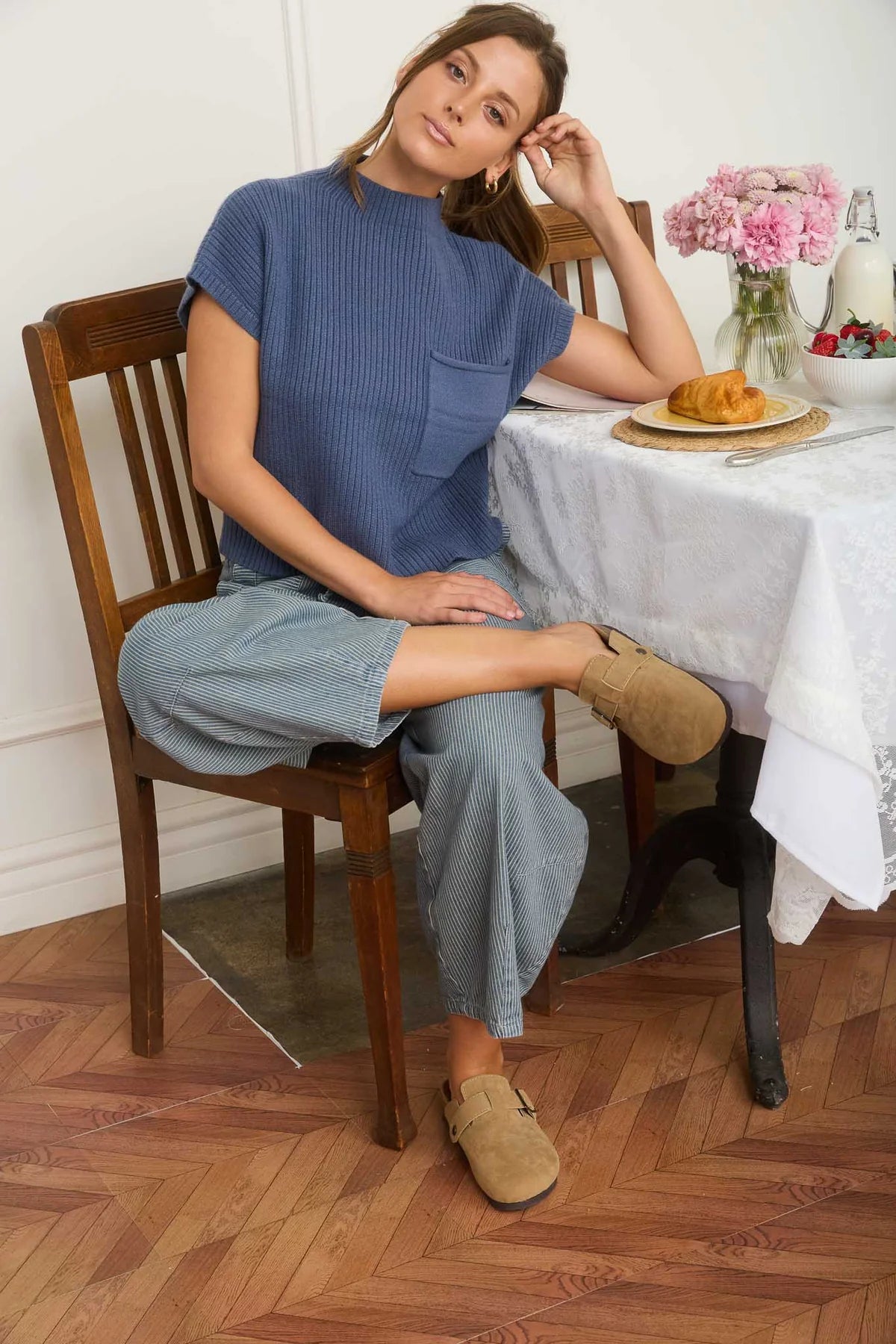 The Cozy Pocket Mock Neck Sweater