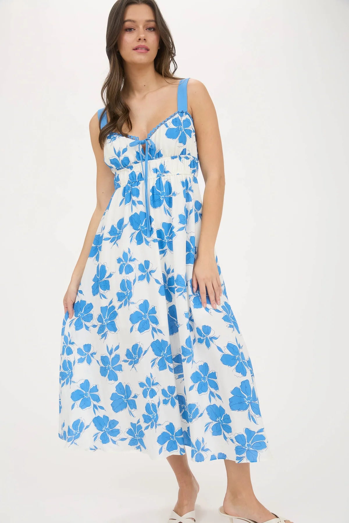 Floral Flirt Sweetheart Midi Dress